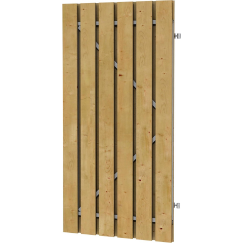 Grenen Poortdeur op Stalen Frame 100 x 180 cm