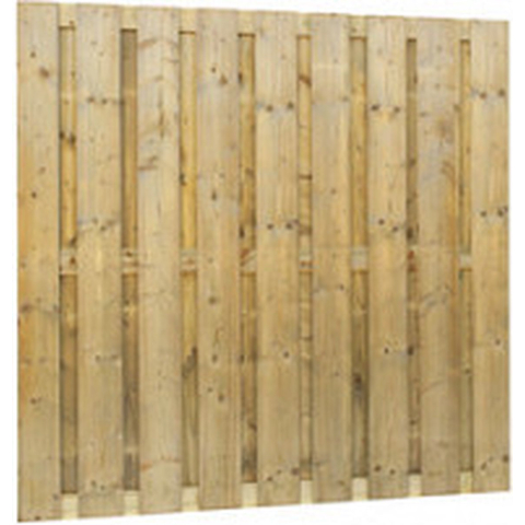 Vuren Schutting 21-Planks Geschaafd Groen Geïmpregneerd 180 x 180 cm