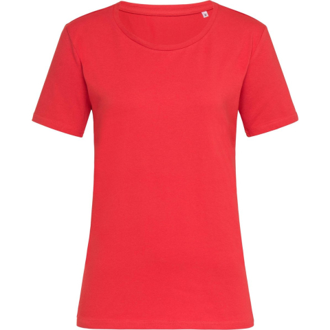 Stedman Claire Relaxed Women Crew Neck Rood rondgewoven katoen Small Dames