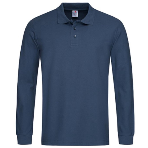 Stedman Polo Long Sleeve Men Marine katoen X-Large Heren