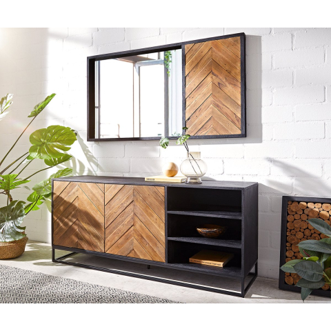 DELIFE Dressoir Famke 145 cm mango teak 2 deuren 3 vakken