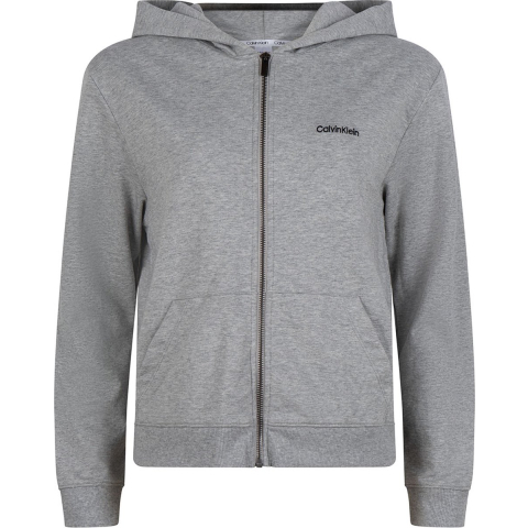 Calvin Klein Modern Cotton LW Full Zip Hoodie Grijs Large Dames