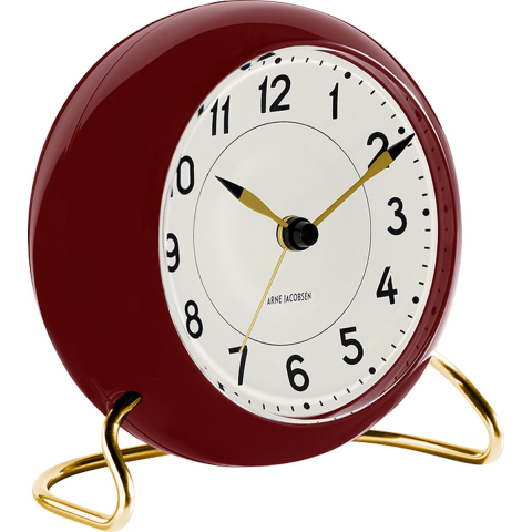 Arne Jacobsen Clocks AJ Station tafelklok bourgondisch bourgondisch