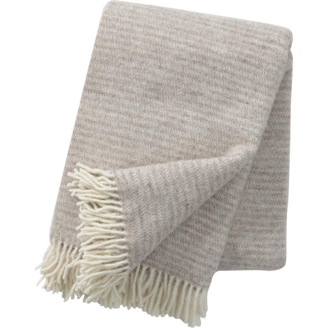 Klippan Yllefabrik Ralph wollen plaid beige