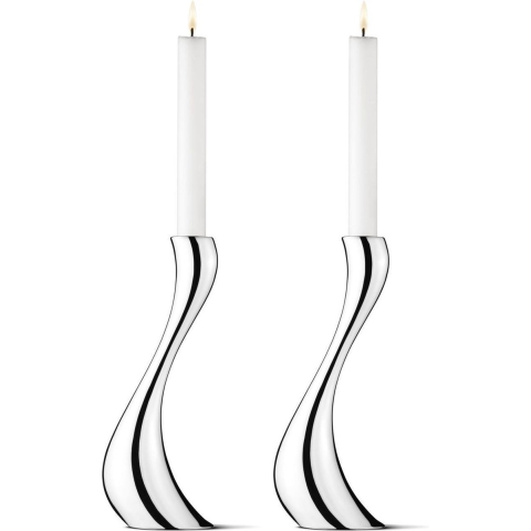 Georg Jensen Cobra kaarsenhouder 2-stuks groot -24 cm.