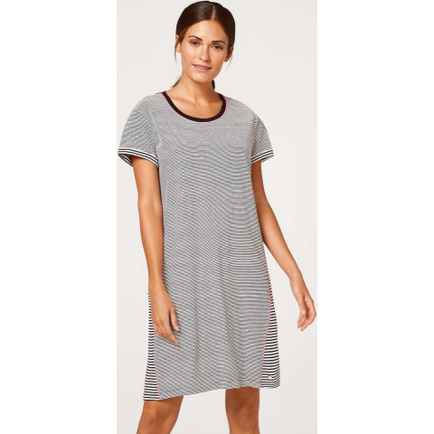 Esprit Anna Nightshirt Zwart/Wit katoen 38 Dames