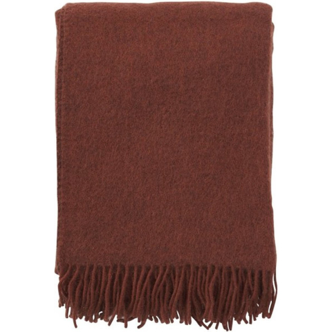 Klippan Yllefabrik Gotland wollen plaid 130x200 cm Rust