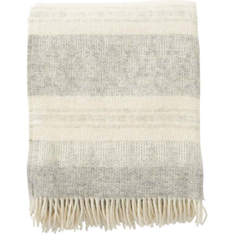 Klippan Yllefabrik Freja wollen plaid Grijs