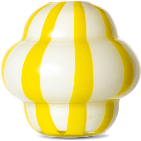 Byon Curlie vaas 20 cm Geel