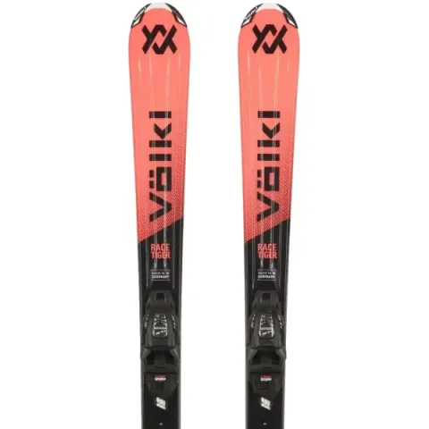 Junior Ski's Völkl Racetiger Jr + 7.0 Vmotion (130cm - Rood)