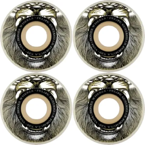 Skateboard Wielen Bones Felipe Gustavo 4-Pack (54mm - Wit)