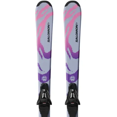 Junior Ski's Salomon Qst Cosmic Sky M + C5 GW (130cm - Blauw)