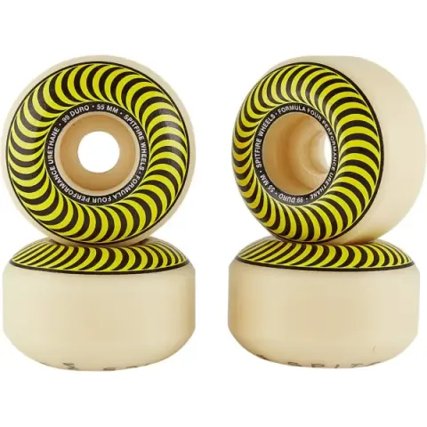 Skateboard Wielen Spitfire Formula Four 99A 4-Pack (55mm - Geel)