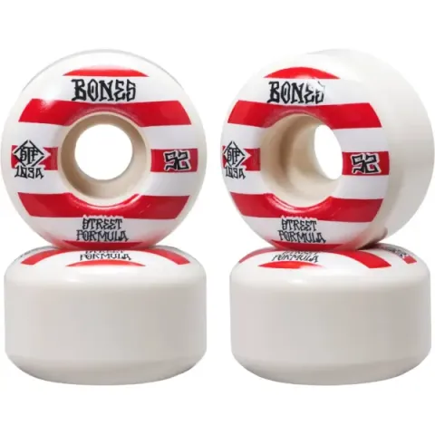 Skateboard Wielen Bones STF V4 Wide 4-Pack (52mm - Patterns 103a)