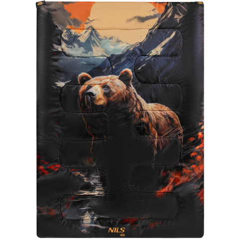 Dubbel 3-in-1 slaapzak NILS Camp NC3601 Bear