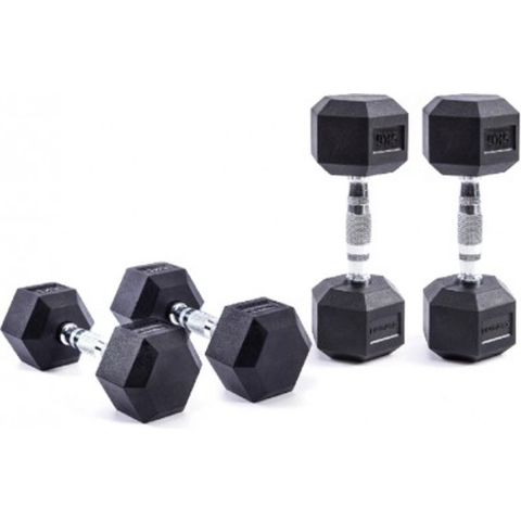 Hexagonale Rubber Dumbbell Livepro