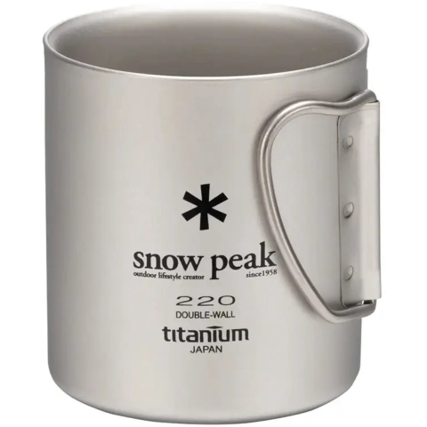 Dubbelwandige titanium mok Snow Peak 220