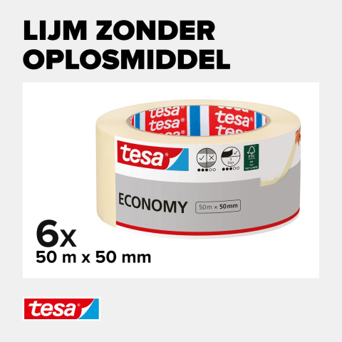 tesa UNIVERSAL 05288 Schilderstape Transparant (l x b) 50 m x 50 mm 6 stuk(s)