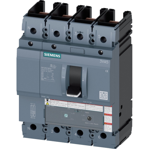 Siemens 3VA5212-7EF41-2AA0 Vermogensschakelaar 1 stuk(s) Instelbereik (stroomsterkte): 100 - 125 A Single
