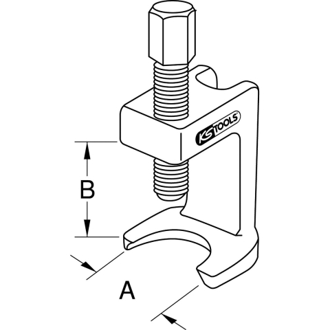KS Tools 670.0063 Universele scharnierpen-uitdrukpen, 34 mm
