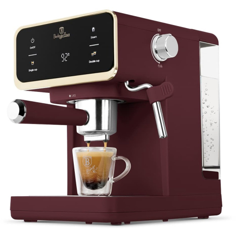 BerlingerHaus Espressomachine Bordeaux 950 W E.S.E. pad compatible, Display, Met kopverwarmer