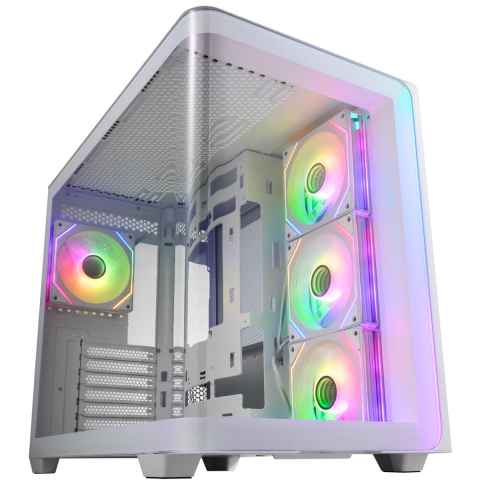 FSP Fortron POC0000255 Midi-tower Gaming-behuizing Wit Zijvenster