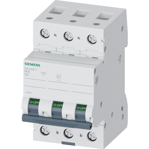 Siemens 5SL43087 5SL4308-7 Zekeringautomaat 3-polig 8 A 400 V