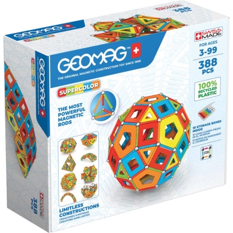 Geomag Bouwpakket Super Color Recycled Masterbox 388-delig