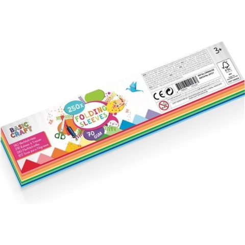Vlechtstroken | 250 stuks | 5 kleuren | 70 gram | knutselen voor kinderen| hobbypapier