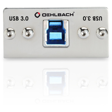 Oehlbach PRO IN MMT-C USB.3 B/A USB 3.2 Gen 1 (USB 3.0) Multimedia-inzet Met Y-kabel