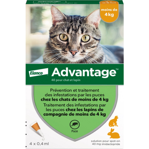 Anti-vlooien Elanco Advantage (0-4 kg)C