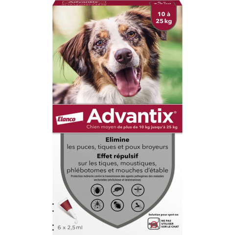 Ongediertebestrijding voor honden Elanco Advantix 2,5 ml