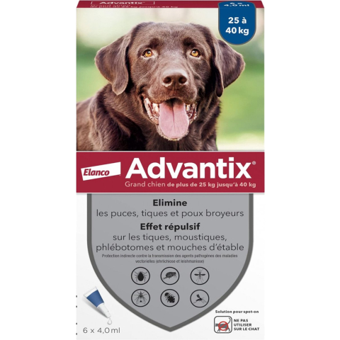 Ongediertebestrijding voor honden Elanco Advantix 4 ml