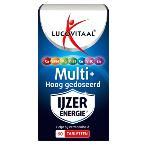 2+2 gratis: Lucovitaal Multi IJzer Energie Hoog Gedoseerd 60 tabletten