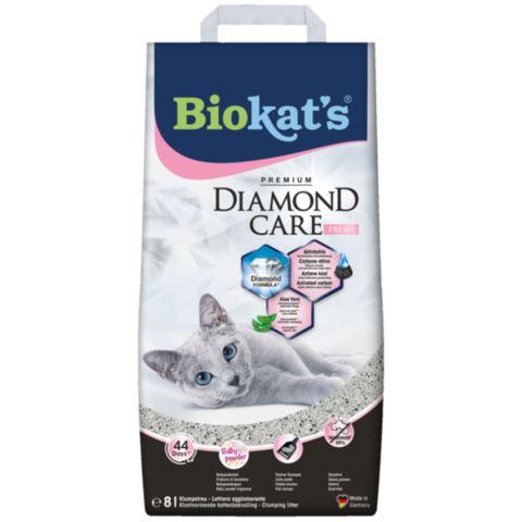 2x Biokat's Kattenbakvulling Diamond Care Fresh 8 liter