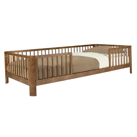 Kinderbed Novi Charlotte V3 Walnut 90x200 (Ronde Hoek)