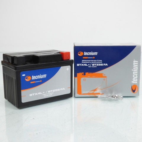 Motorfiets accu Tecnium BTX4L+/BTZ5S