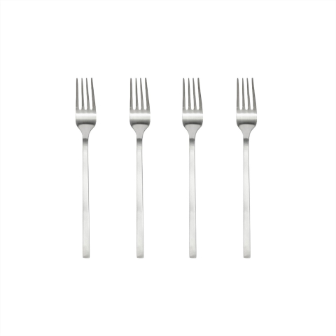 OYOY Yuka vork 4-pack Brushed Steel