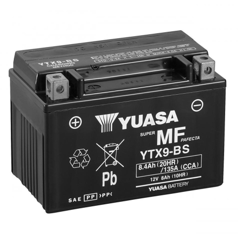 Batterij motor zonder onderhoud geactiveerd Yuasa YTX9FA