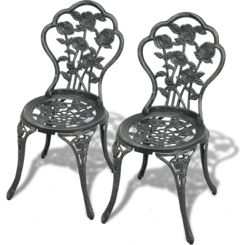 vidaXL-Bistrostoelen-2-st-gietaluminium-groen