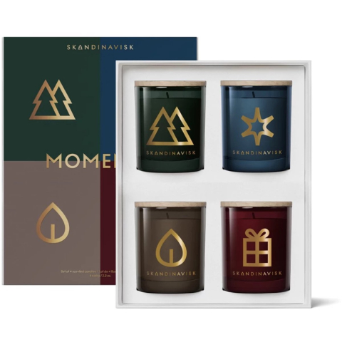 Skandinavisk Moments geurkaarsenset 4-delig 65 g