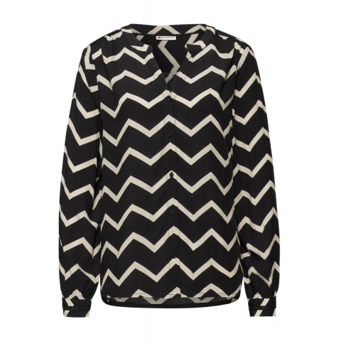 Dames tuniekblouse met knopen Cecil AOP
