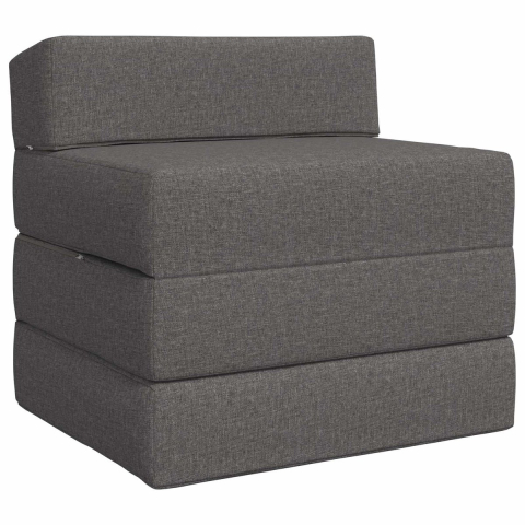VidaXL Vouwbare bankbed lichtgrijs 70 x 60 x 63 cm stof