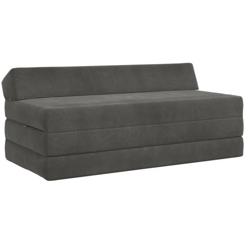 VidaXL Vouwbare bankbed donkergrijs 120 x 60 x 49 cm stof