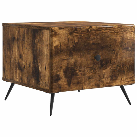 VidaXL Salontafel gerookt eiken 49 x 50 x 40 cm bewerkt hout