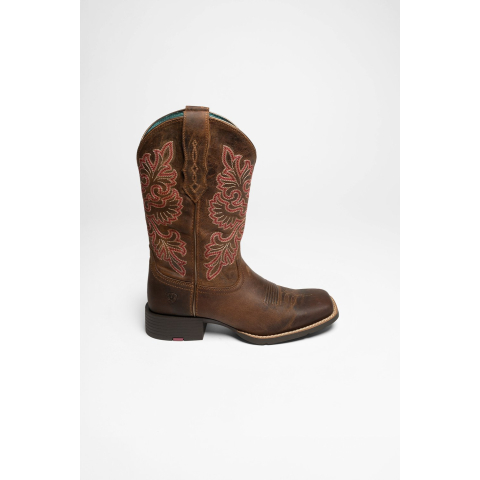 Westernlaarzen voor dames Ariat Round Up Wide Square Toe StretchFit