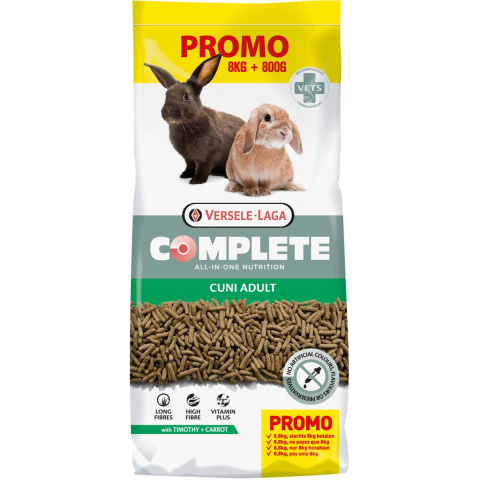 8 kg + 800 g gratis! Cuni Complete voer voor konijnen - 8 kg + 800 g gratis