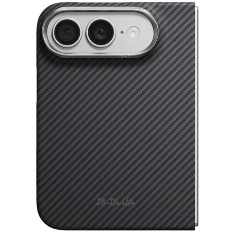 PITAKA Edge Case Back Cover - Black/Grey Twill - iPhone Duo