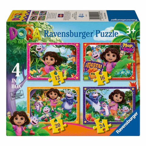 Ravensburger - Dora the Explorer Jigsaw Puzzle: Join the Adventure! - 4 Puzzles