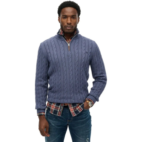 Trui met 1/2 rits Superdry Classic Cable